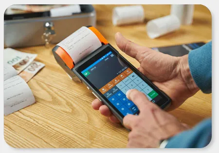 Imagen de una terminal de cobro para mostrar las actividades del m�dulo del sistema.